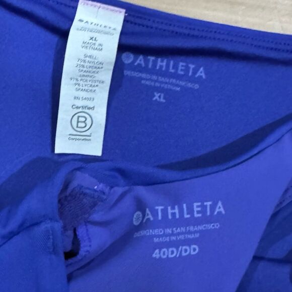 Athleta Blue Two Piece Bikini Bathing Suit Women’s XL/40D-DD - Picture 2 of 3